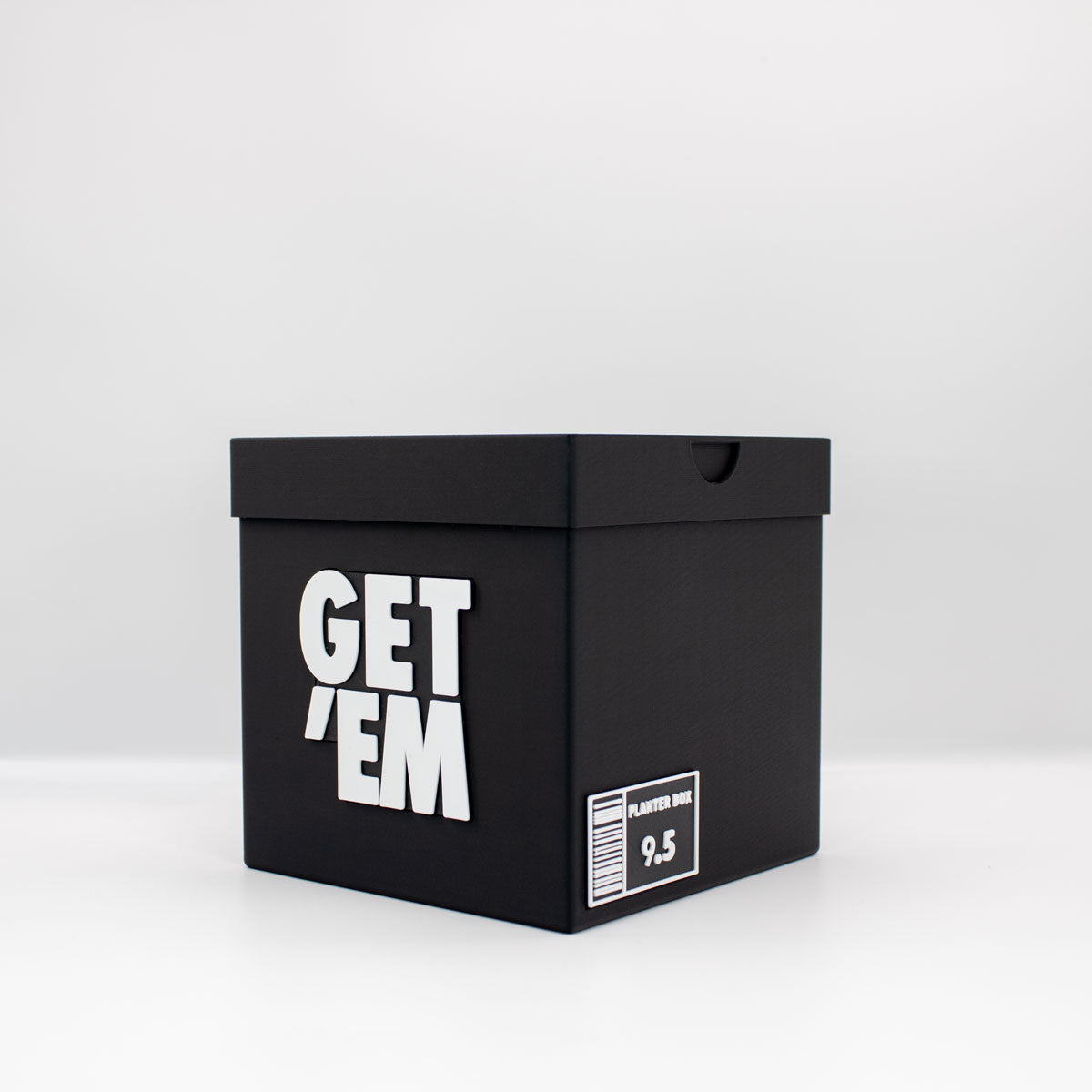 Get 'em Sneakers Box Planter Pot - 3D Printed - Sneaker Room Decor - Sneaker Head Decor- Unique planter Get em for indoor with Drainage hole