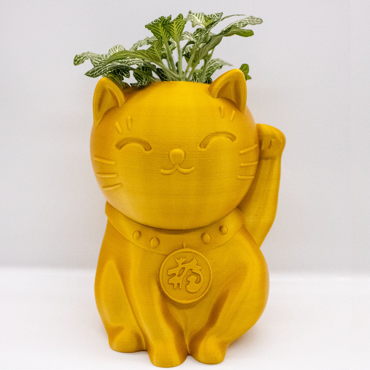 Lucky Cat Indoor Planter Pot - Maneki Neko For Protection From Evil Handmade plant pot | Housewarming Gift | Modern Planter| Small Plant Pot