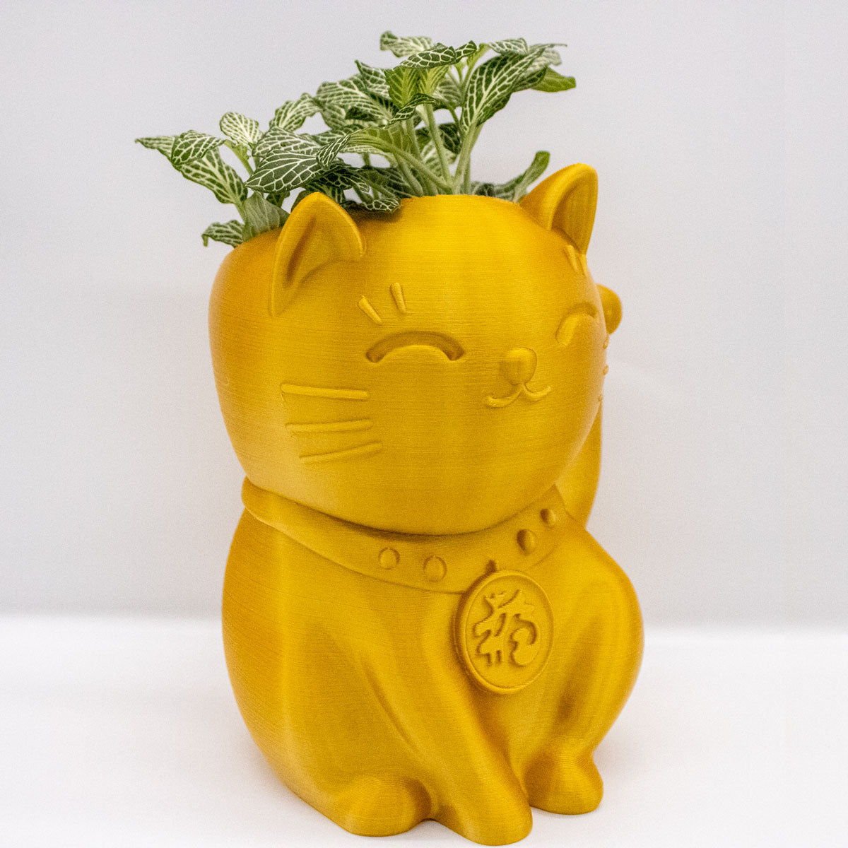 Lucky Cat Indoor Planter Pot - Maneki Neko For Protection From Evil Handmade plant pot | Housewarming Gift | Modern Planter| Small Plant Pot