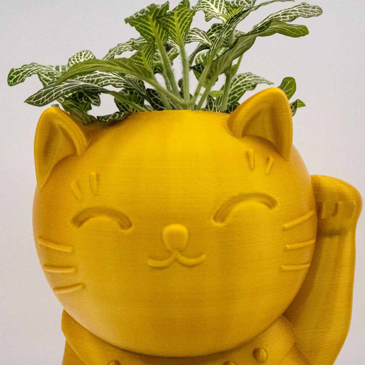 Lucky Cat Indoor Planter Pot - Maneki Neko For Protection From Evil Handmade plant pot | Housewarming Gift | Modern Planter| Small Plant Pot