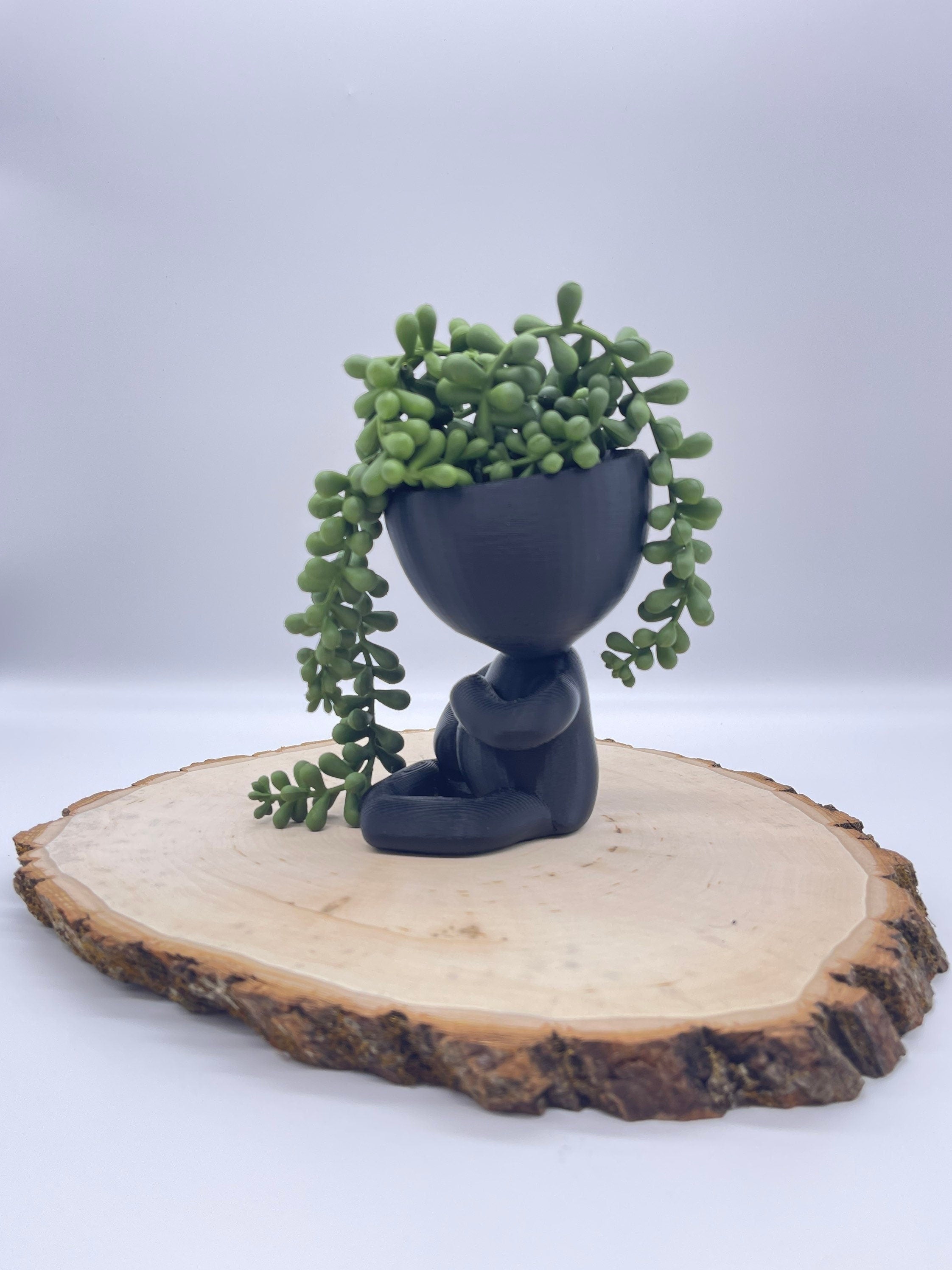 Pregnant People Planter - Pregnant Planters - Pots with Drainage - Hug - Crossed Legs with a Bow in the Oven - Midwife Gift Idea