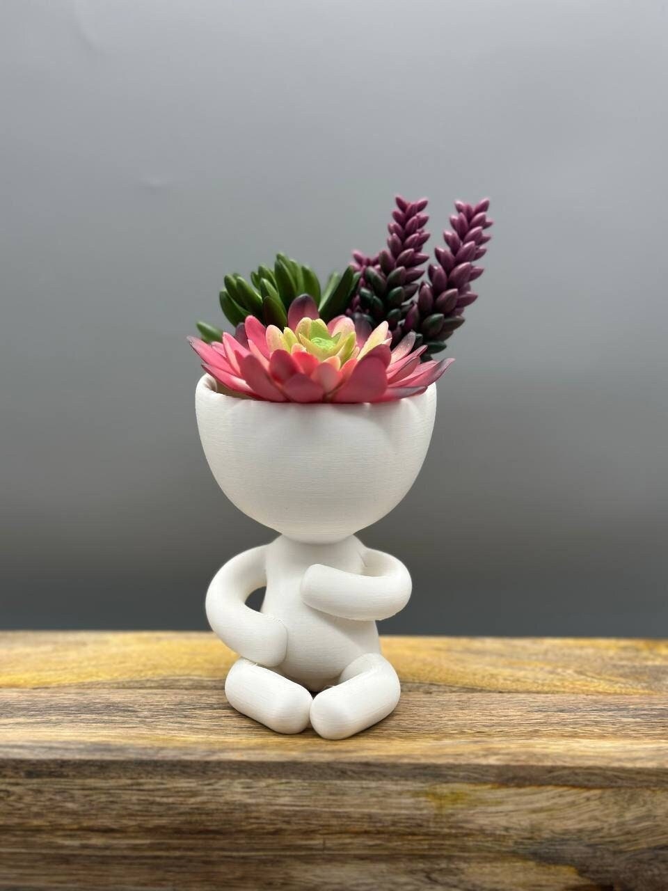Pregnant People Planter - Pregnant Planters - Pots with Drainage - Hug - Crossed Legs with a Bow in the Oven - Midwife Gift Idea