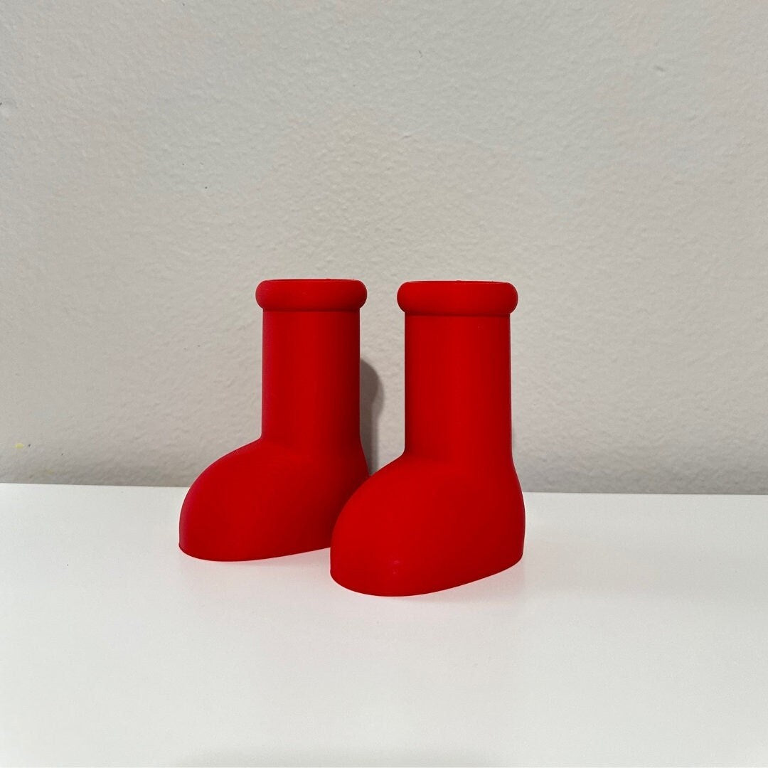 Pair of Big Red Boots - Pen and Pencil Cup Holder - Home decor - Cartoon Boots - 3D Printed