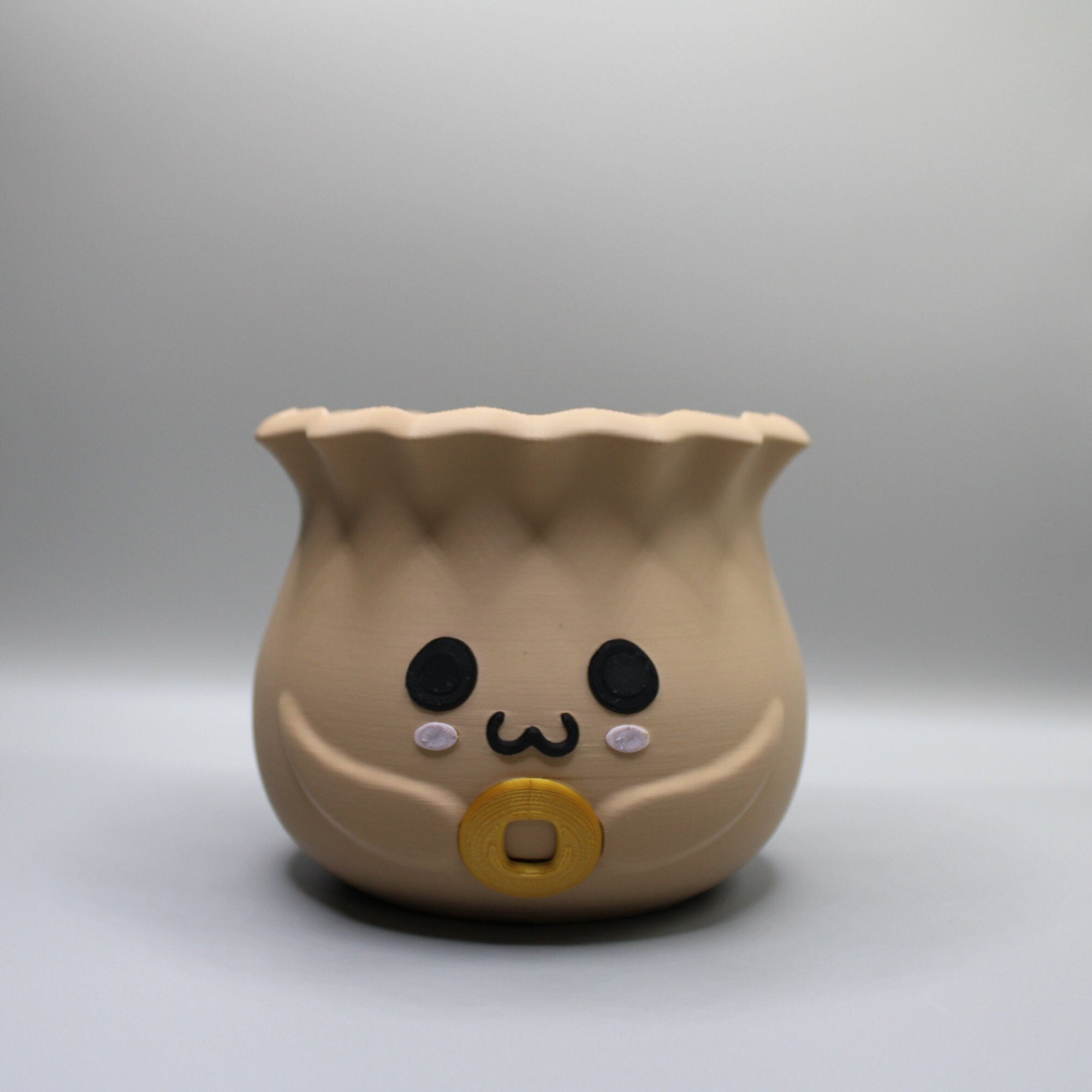 kawaii Bao Bun planter pot with drainage, plant lovers gift, pot Smiling Plant Pot, Kawaii Cute plant pot , Smiling Face Planter