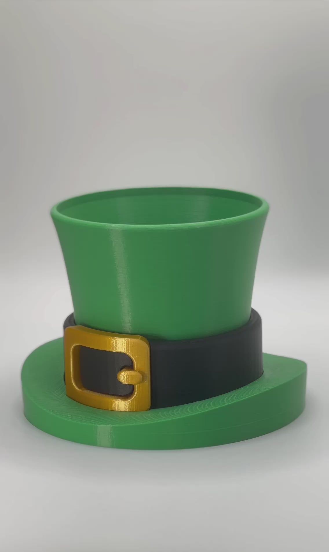 Saint Patrick's Day Leprechaun Hat 3D printed planter whit drain tray, planter pot indor custom planter