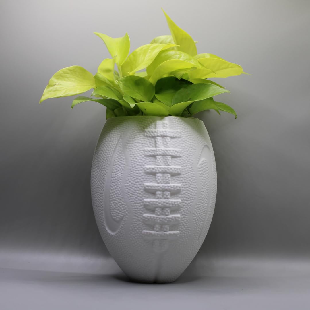 American Football Planter Pot 3D Printed - Plant Pot for Indoor Plants- Plastic -Unique planter for indoor with Drainage hole - MADE IN USA - Print Level 3D