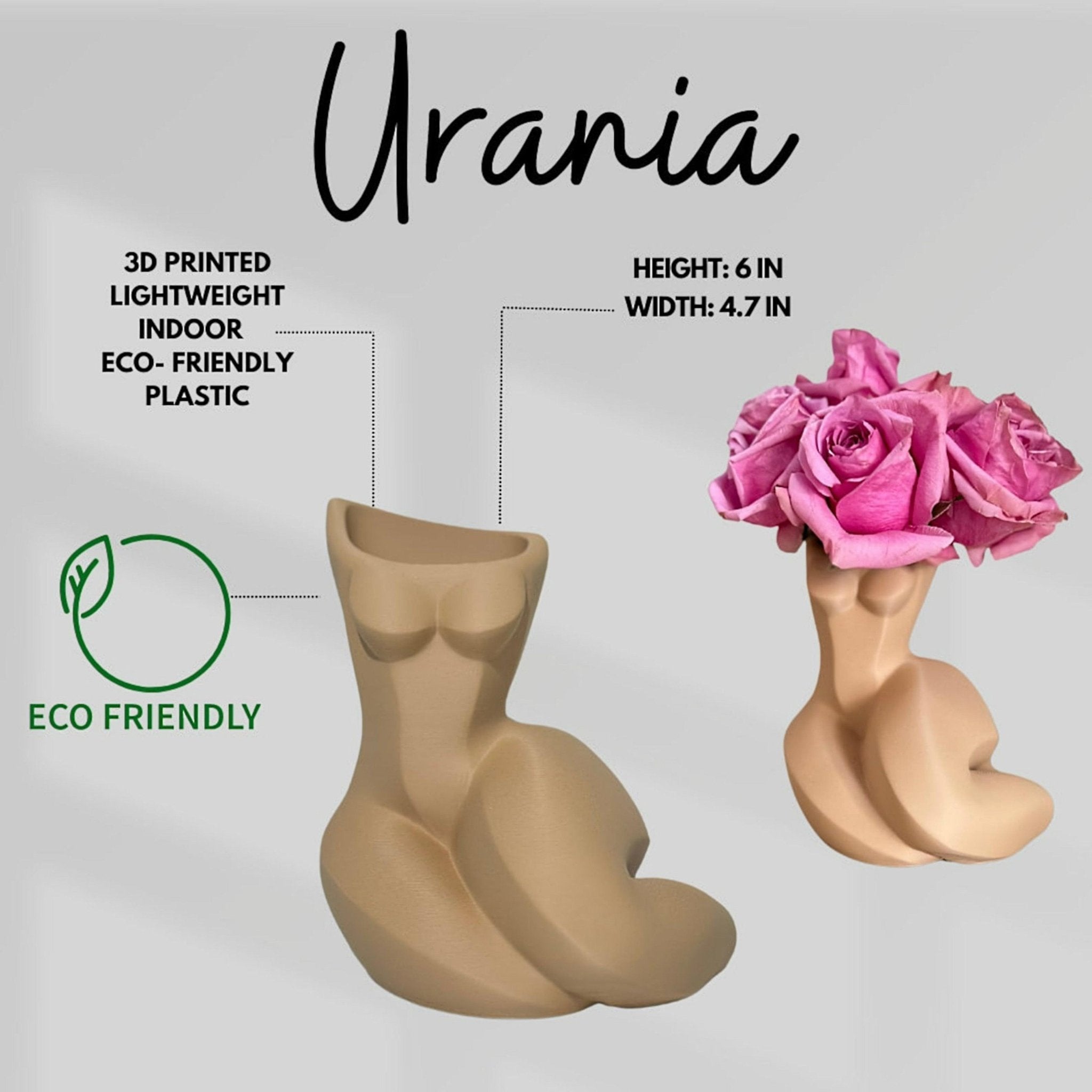 Boho Body Vase , Female Sculpture Vase, Naked Women Vase, Minimalist Vase, Flower Pot, Order with Free Shipping - Print Level 3D