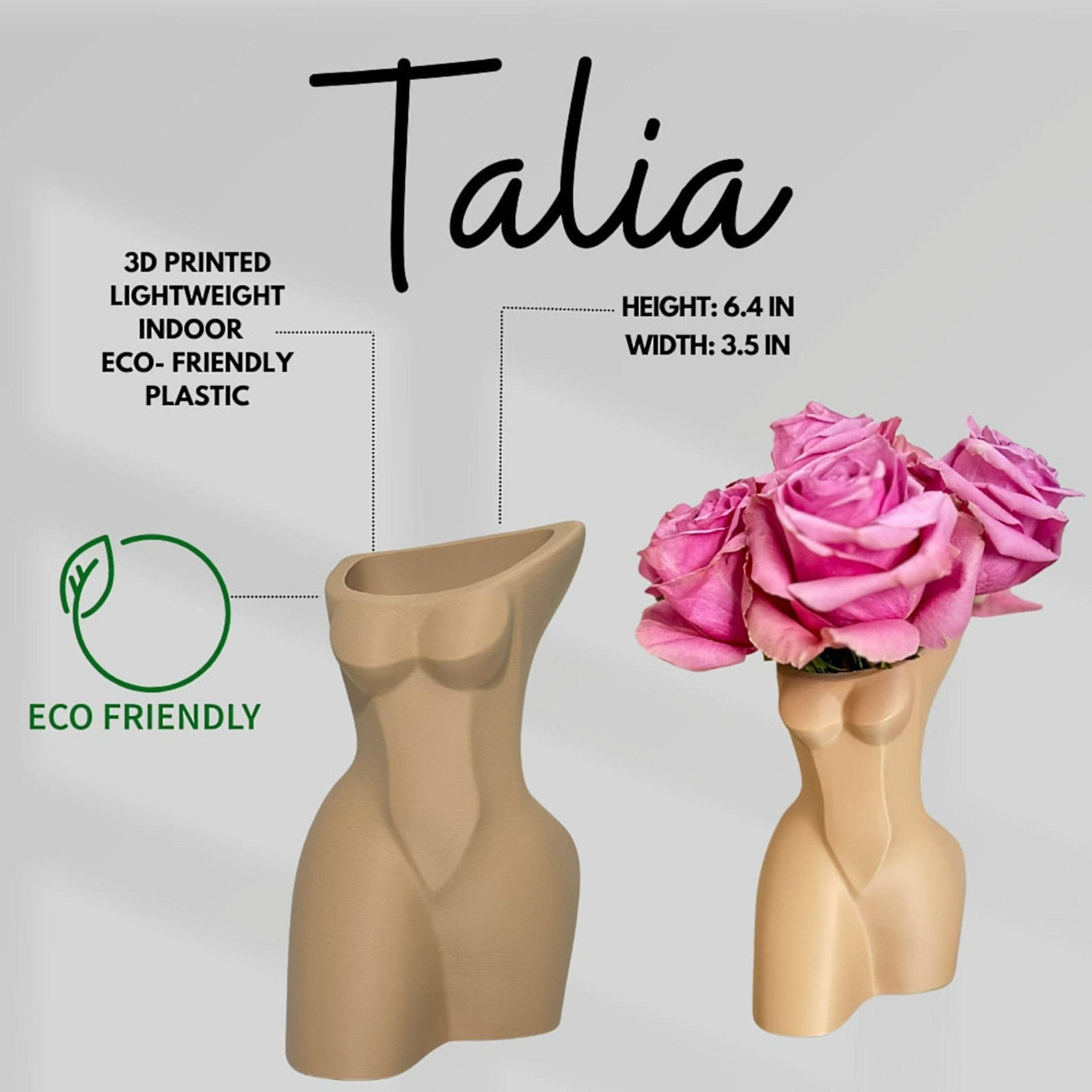 Boho Body Vase , Female Sculpture Vase, Naked Women Vase, Minimalist Vase, Flower Pot, Order with Free Shipping - Print Level 3D