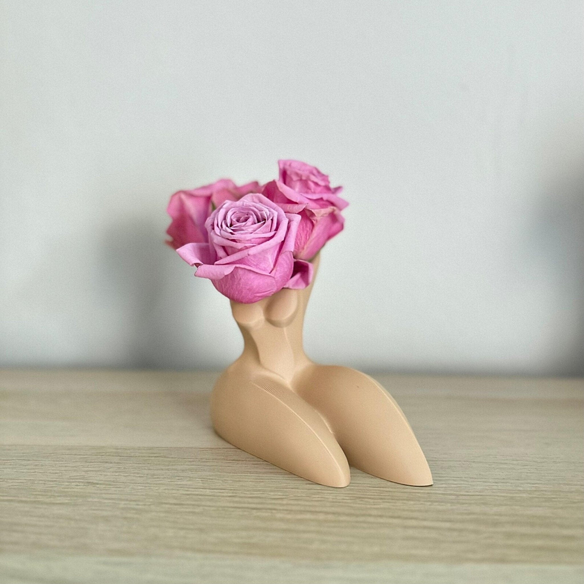 Boho Body Vase , Female Sculpture Vase, Naked Women Vase, Minimalist Vase, Flower Pot, Order with Free Shipping - Print Level 3D