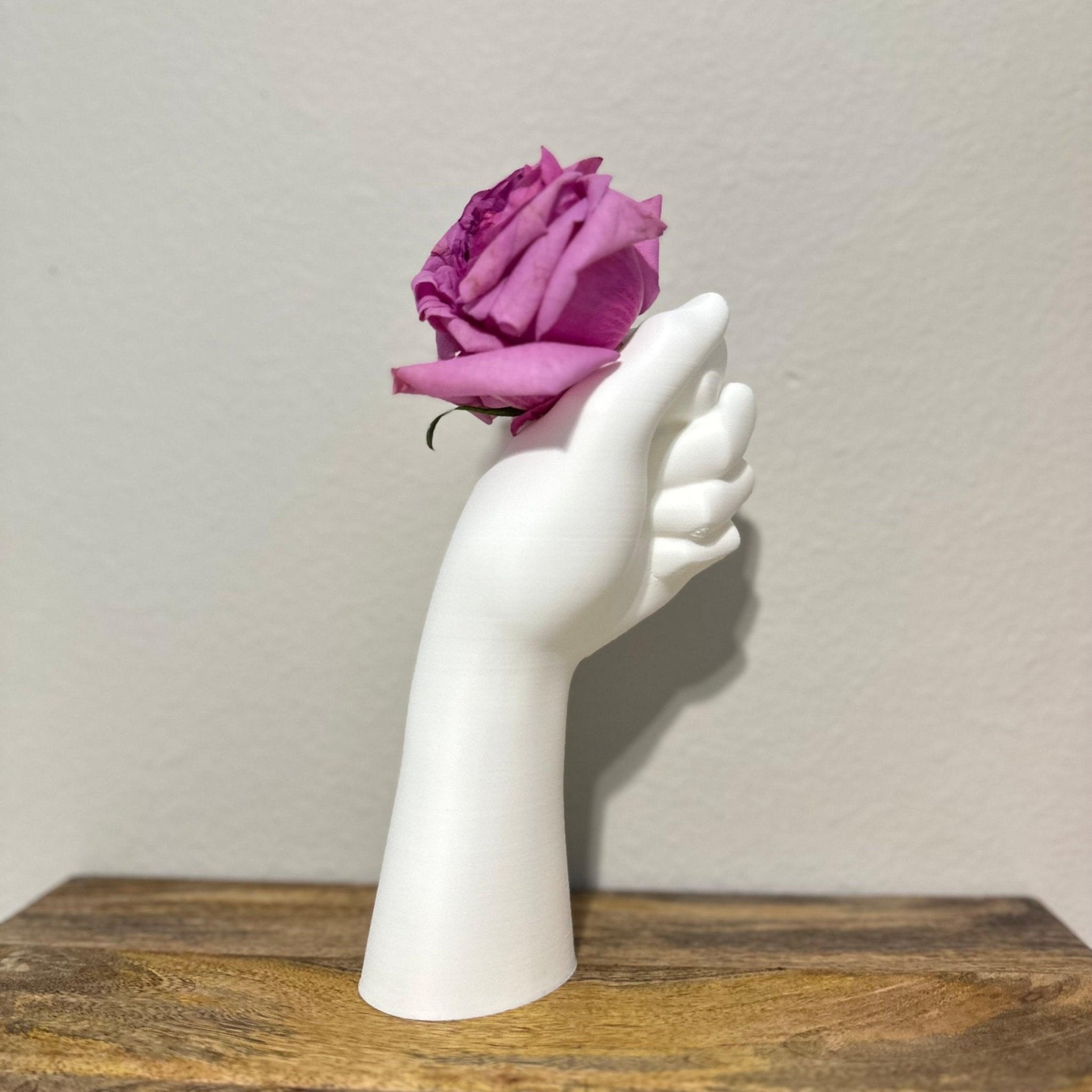 Hand vase for flowers, vase hand, flower vase, unique art vase Hand vase, dried flowers holder, modern hand vase - Print Level 3D