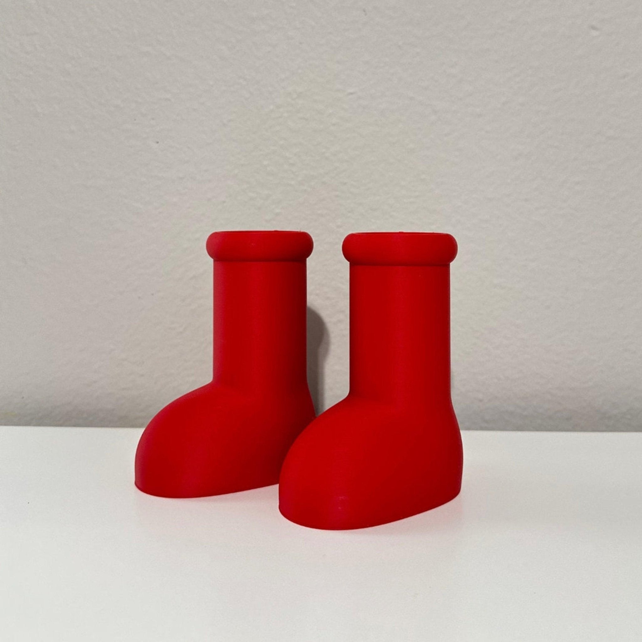 Pair of Big Red Boots - Pen and Pencil Cup Holder - Home decor - Cartoon Boots - 3D Printed - Print Level 3D