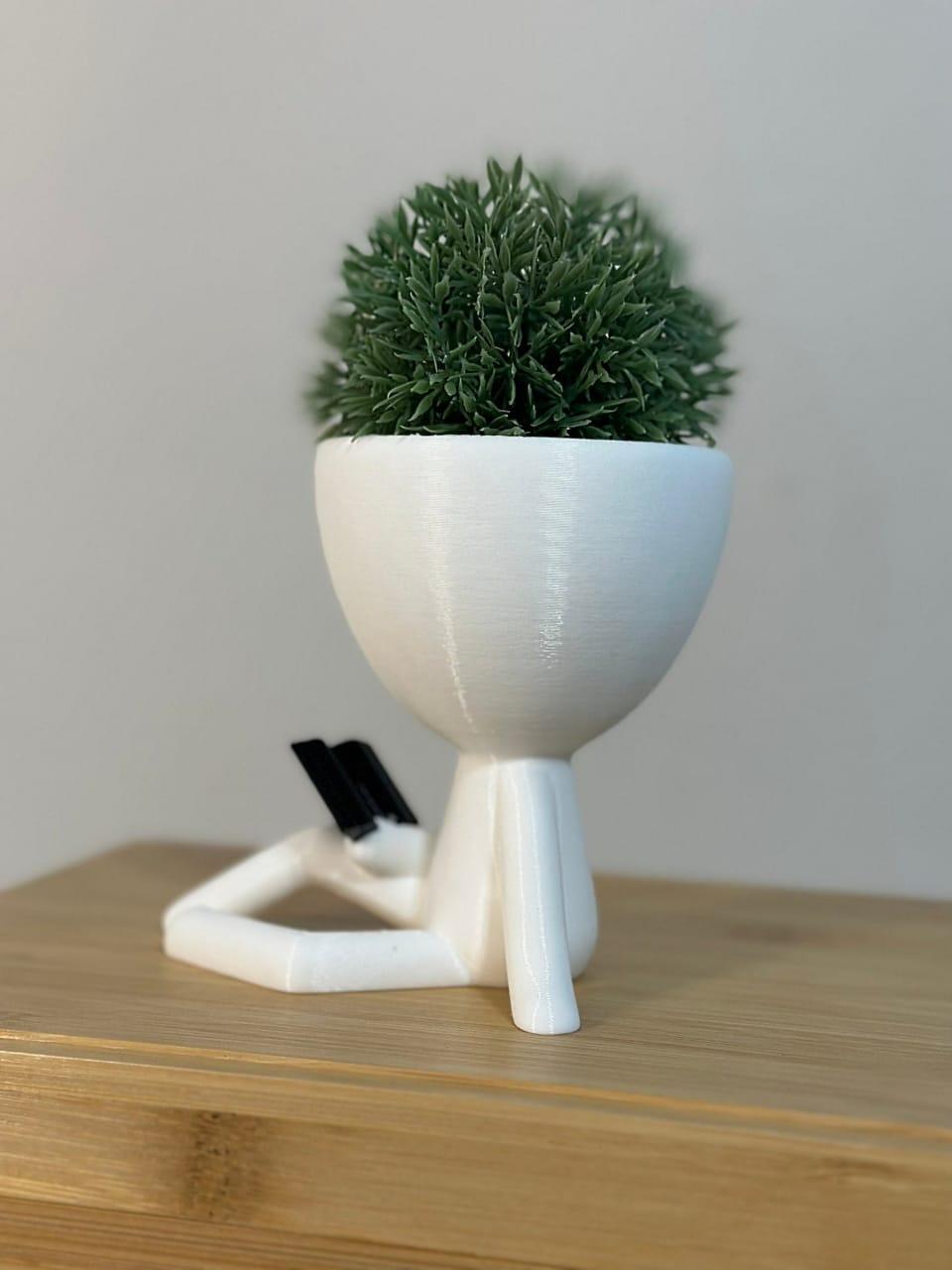 People Planter Book Reader - Pots With Drainage - People Planter pot- Suculenta Planter - Person Planter - Plant Pot - Gift - Print Level 3D