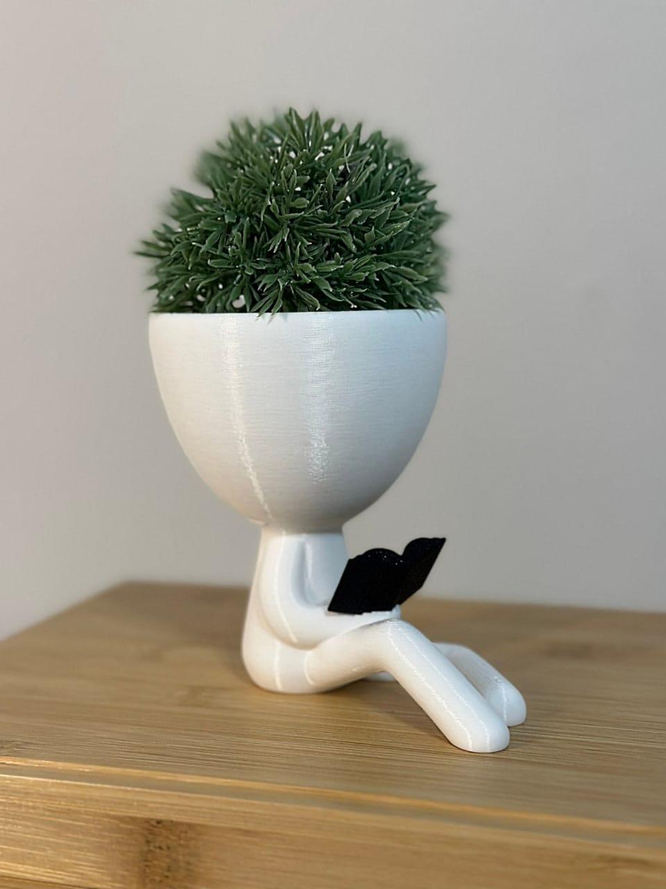 People Planter Book Reader - Pots With Drainage - People Planter pot- Suculenta Planter - Person Planter - Plant Pot - Gift - Print Level 3D