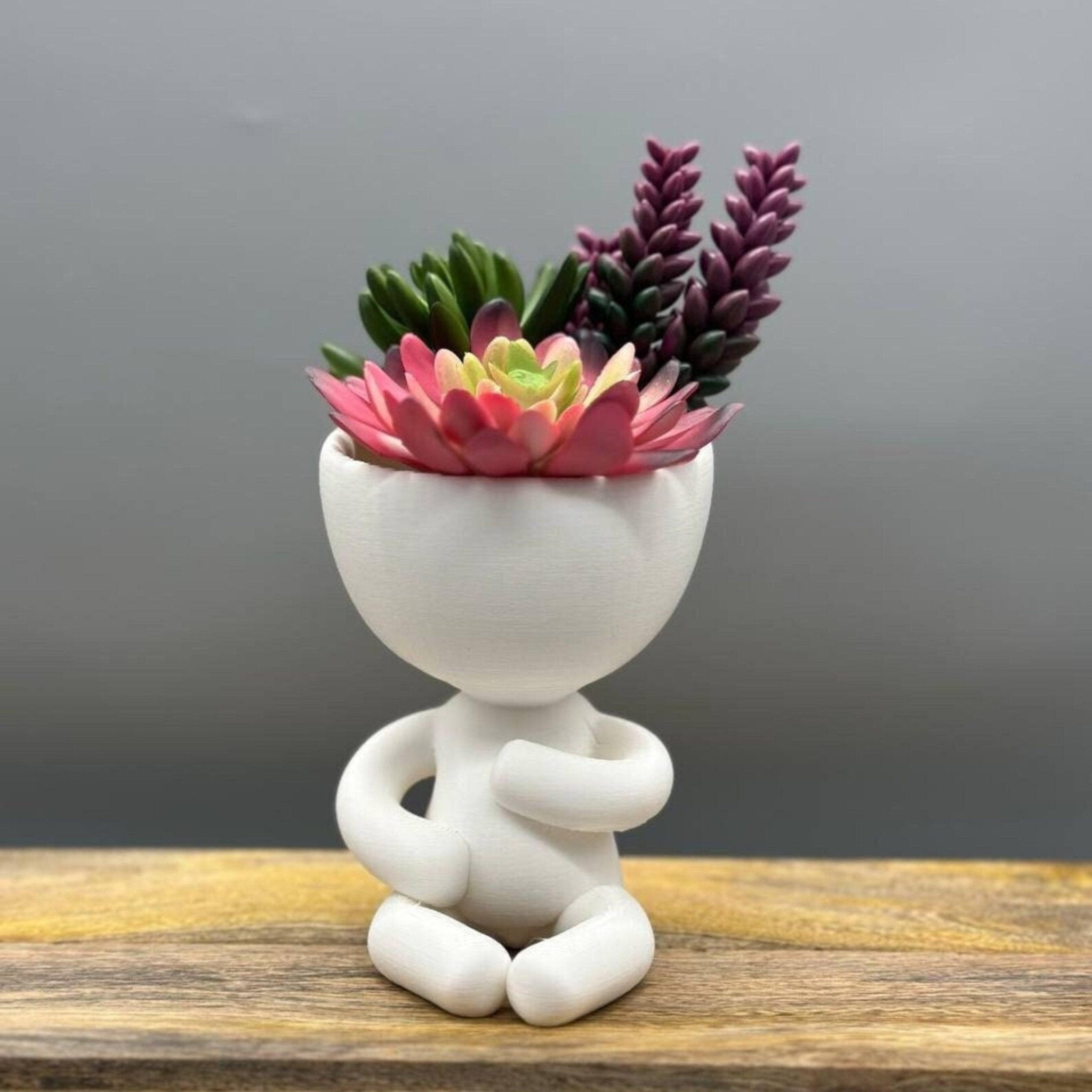 People Planter Pregnant | Embrace | Crossed legs with a Bun in the Oven | Succulent planter | Midwife Gift Idea - Print Level 3D