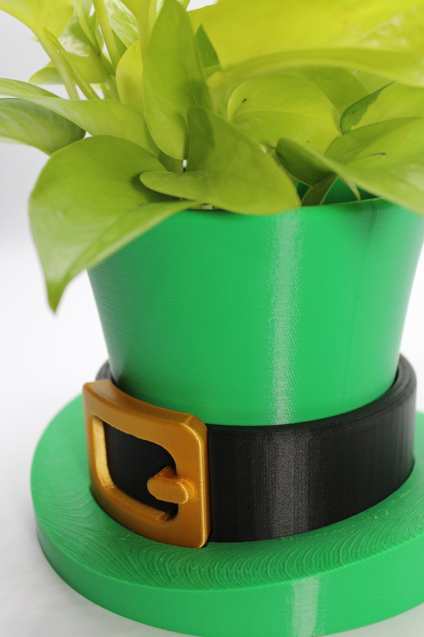 Saint Patrick's Day Leprechaun Hat 3D printed planter whit drain tray, planter pot indor custom planter - Print Level 3D