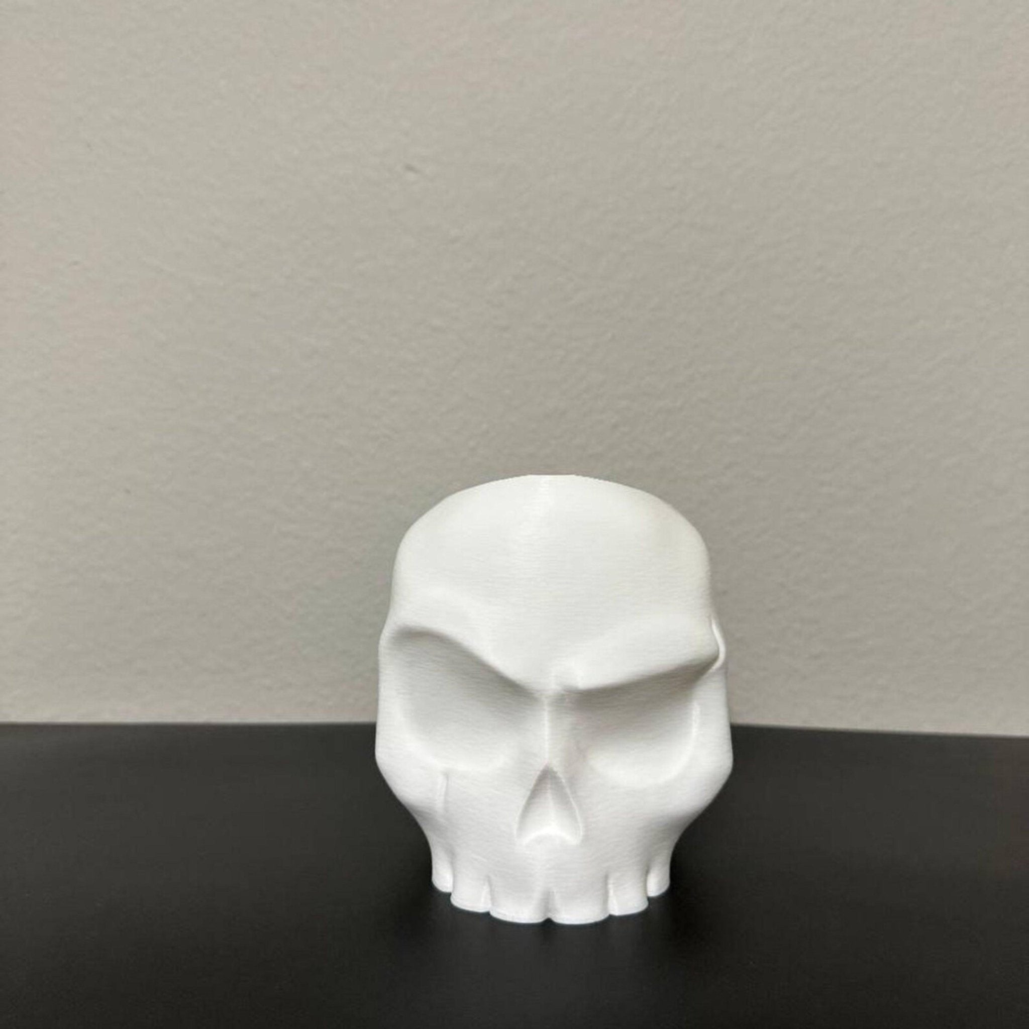 Skull Planter Pot - Human Skull - Skull Vase - Skull Pot - Skull Planter - Print Level 3D