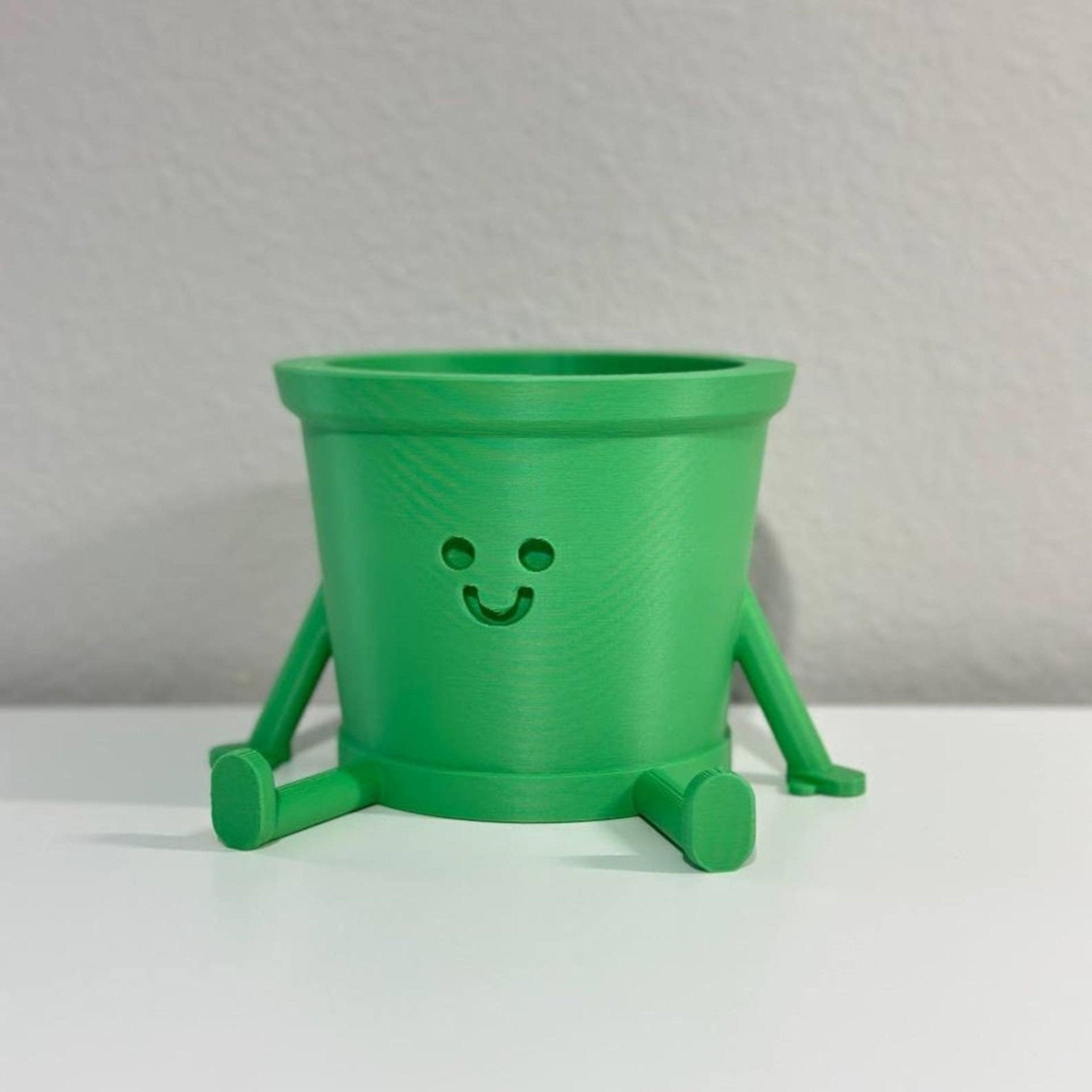 Smile Planter Pot, Pots With Drainage, Face Planters, Kawaii Decor, Cute Plant Pot, Happy Pot - Print Level 3D