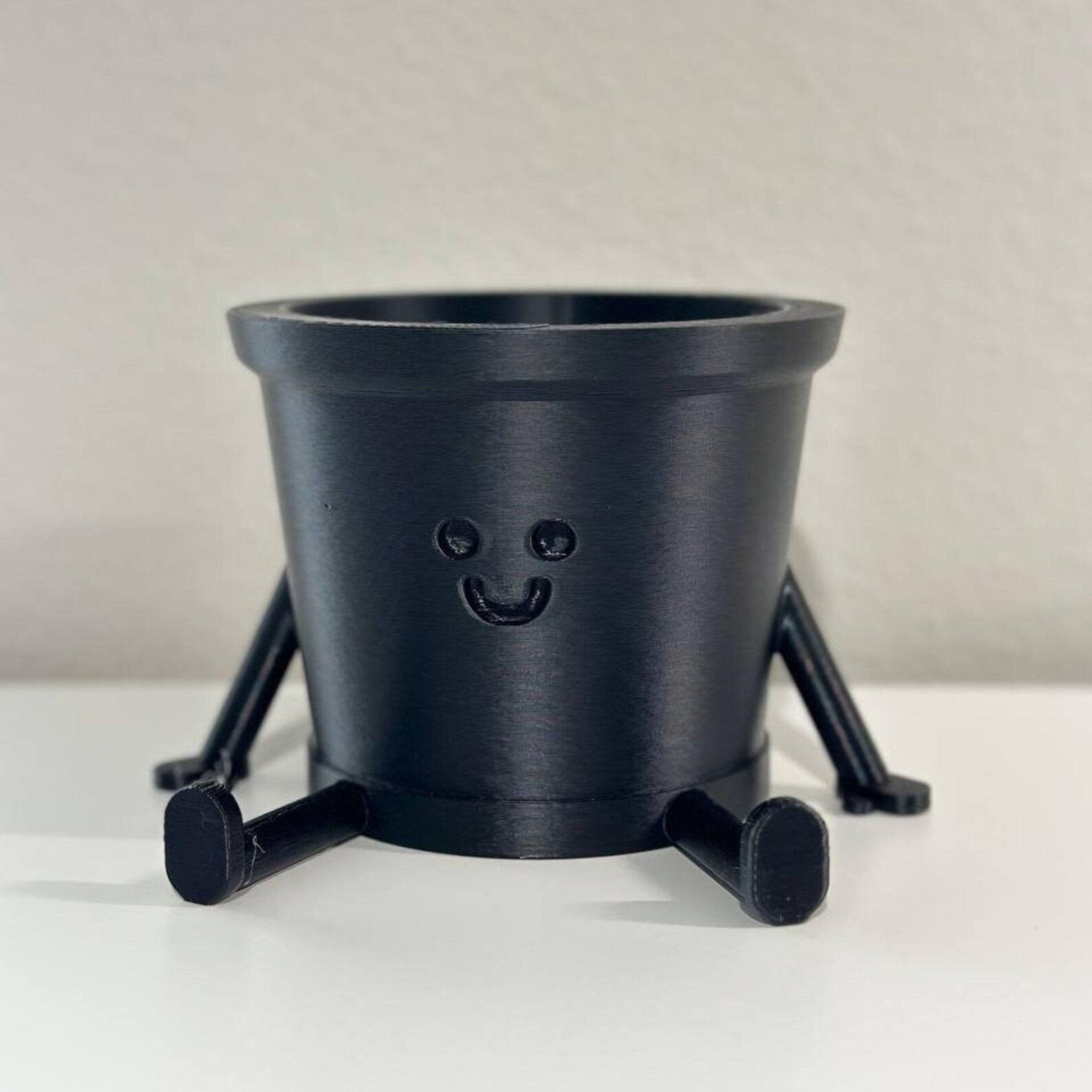 Smile Planter Pot, Pots With Drainage, Face Planters, Kawaii Decor, Cute Plant Pot, Happy Pot - Print Level 3D