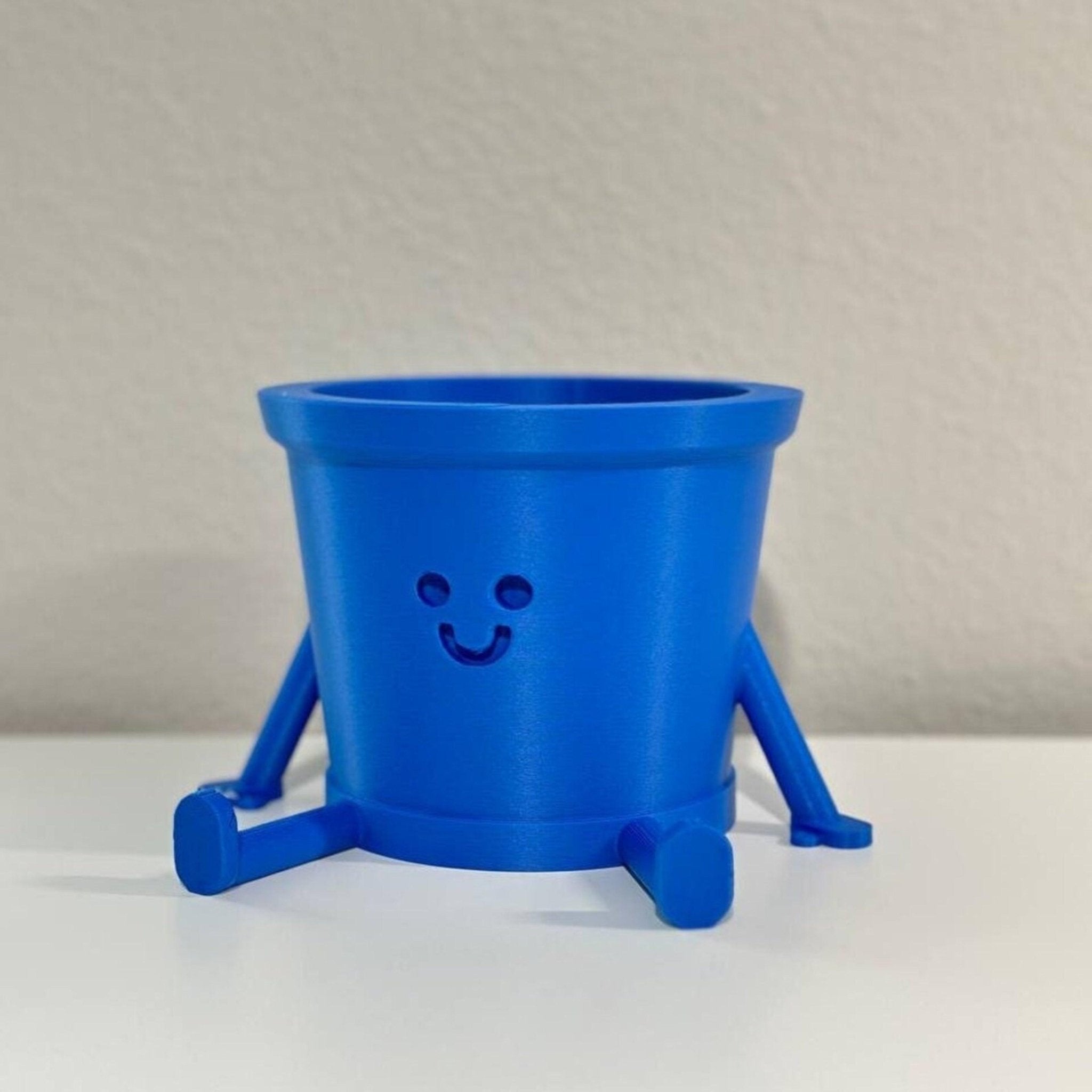 Smile Planter Pot, Pots With Drainage, Face Planters, Kawaii Decor, Cute Plant Pot, Happy Pot - Print Level 3D