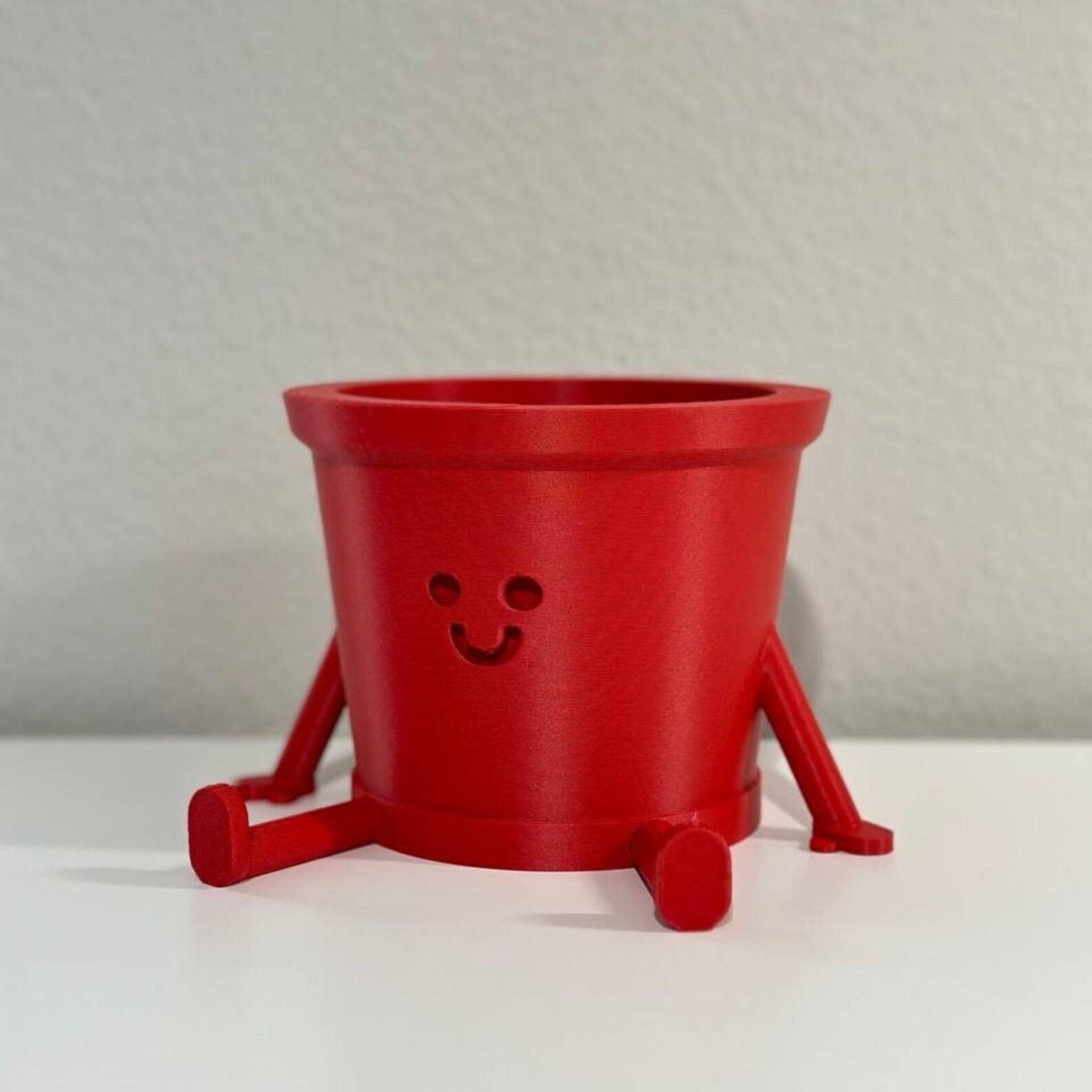 Smile Planter Pot, Pots With Drainage, Face Planters, Kawaii Decor, Cute Plant Pot, Happy Pot - Print Level 3D