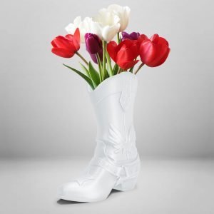 Cowboy boot vase