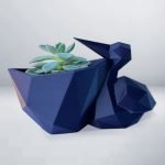 Polygonal Succulent Stork Planter – Geometric Stork Pot With Drainage
